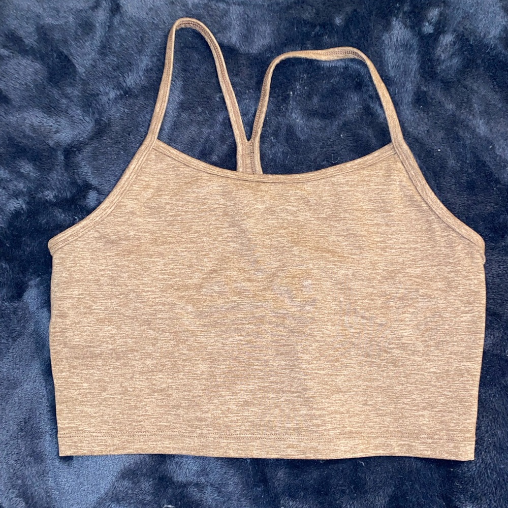 Brown Strappy Crop Top